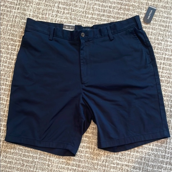 Nautica Blue Flat Front Shorts Tailored Design - Picture 1 of 5